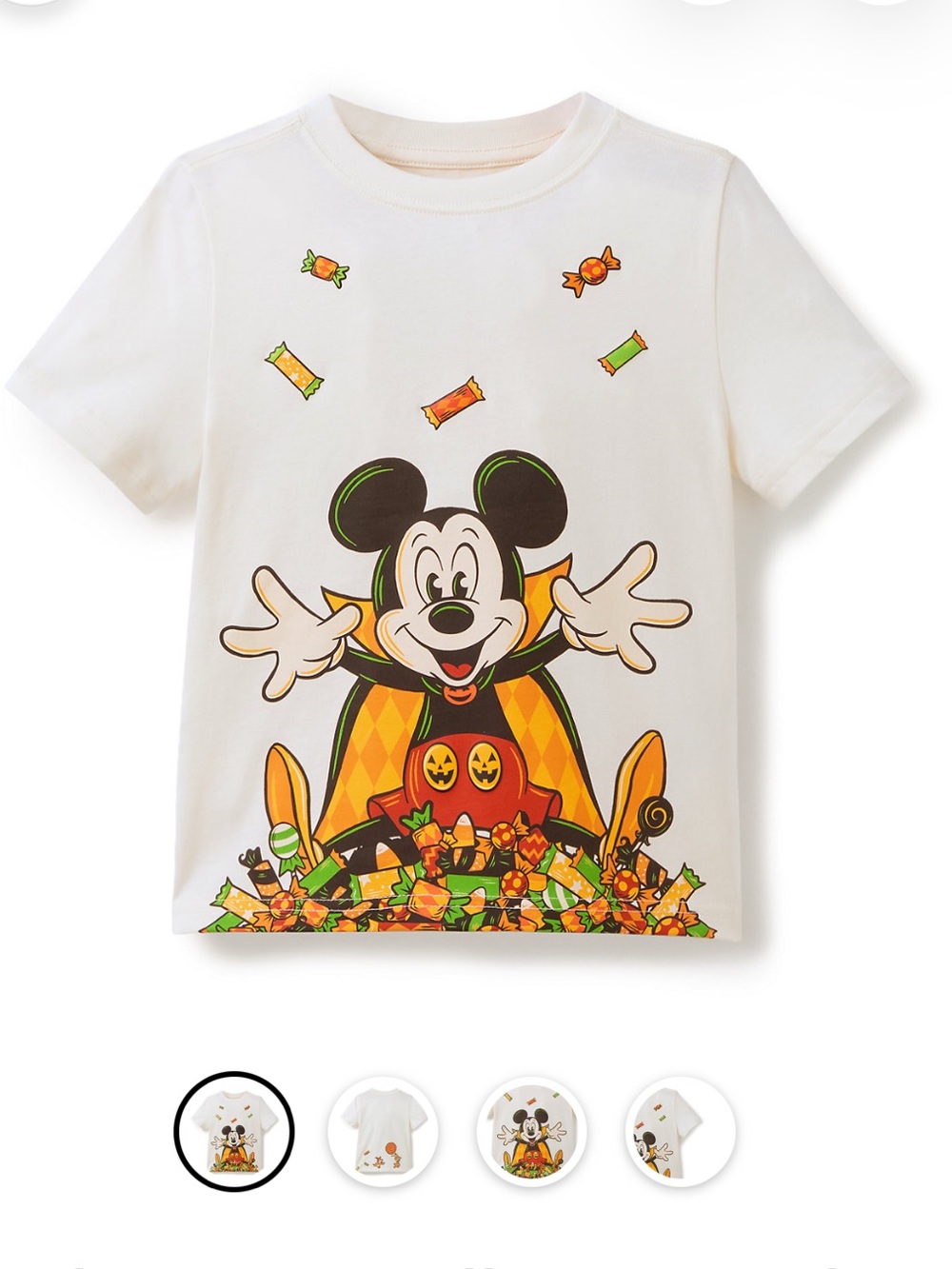 Disney Parks WDW 2026 Mickey Candy Halloween Kids Tee Shirt